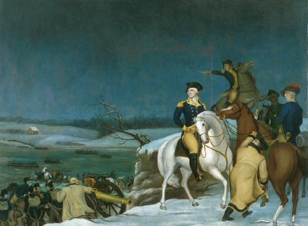 Edward Hicks Washington at the Delaware Norge oil painting art